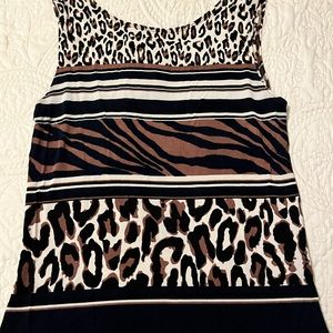 CHICO’S TRAVELERS SIZE 1 MULTISTRIPE TANK TOP